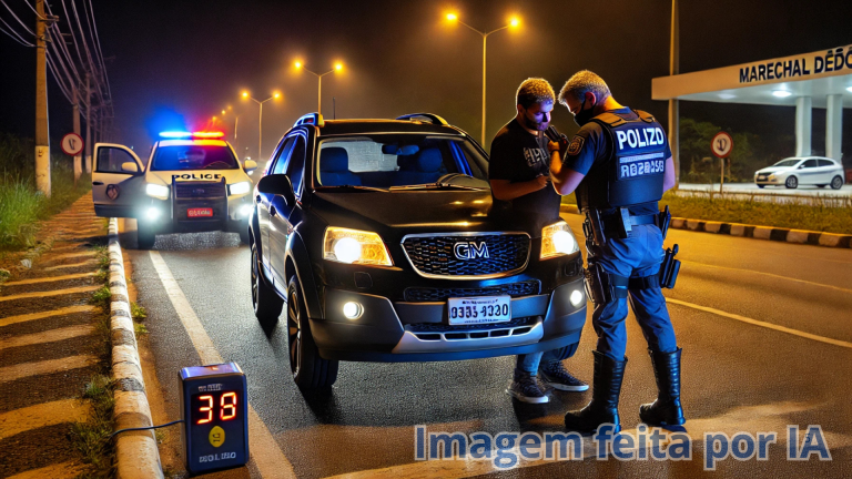 HOMEM É PRESO POR DIRIGIR EMBRIAGADO EM MARECHAL DEODORO