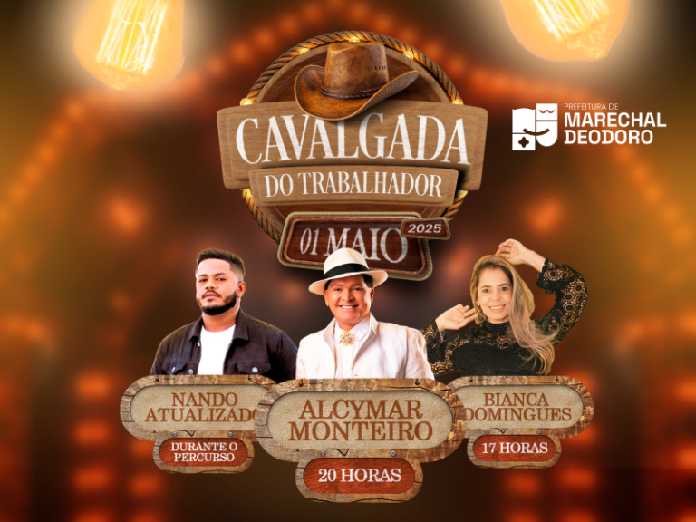 Tradicional Cavalgada do Trabalhador de Marechal Deodoro terá shows de Alcymar Monteiro e artistas da terra