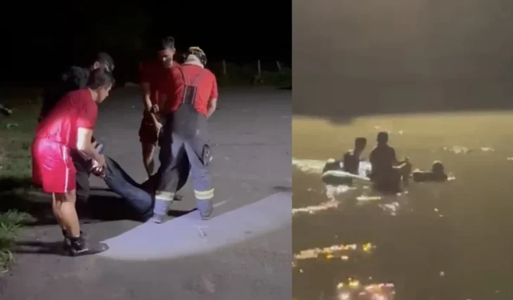 Fuga após assalto termina com carro no rio e suspeito morto