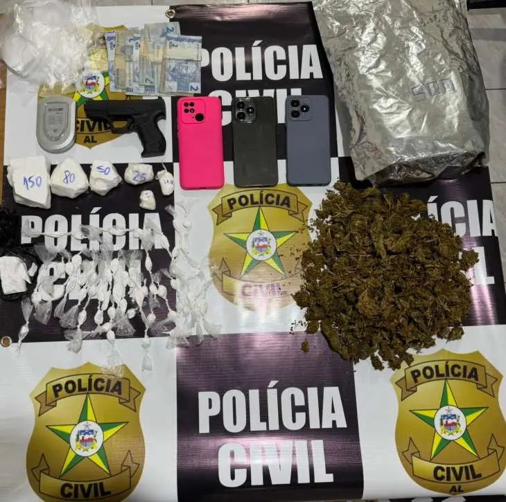 PCAL prende irmãos por tráfico de drogas e associação ao tráfico em São Miguel dos Campos