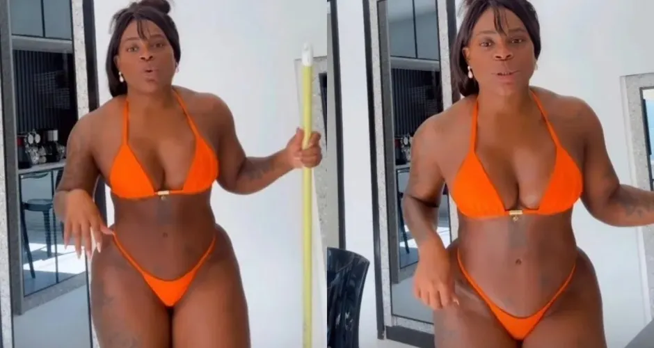 Jojo Todynho varre a cozinha de biquíni após emagrecer mais de 90 kg