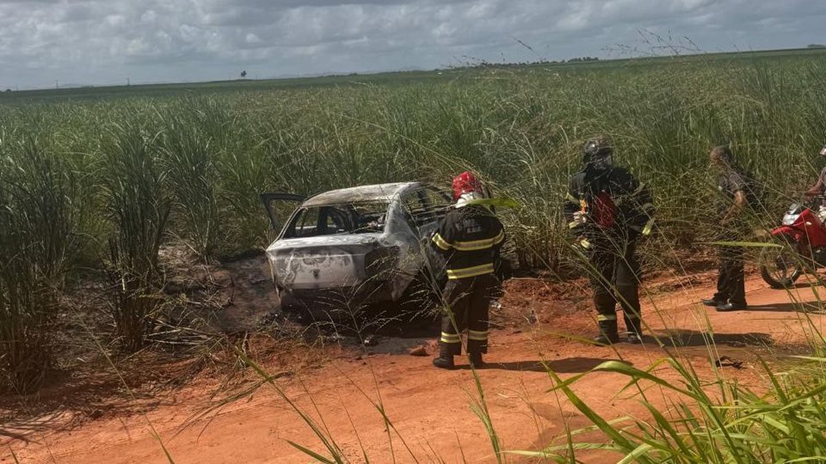 Colisão na BR-101 termina com carro destruído pelo fogo em Teotônio Vilela